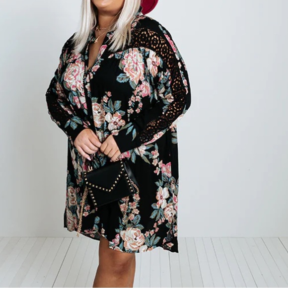 NWT Floral Button Dress - Picture 1 of 5